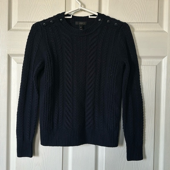 J.CREW Women’s Cable Knit Crew Neck Sweater Size XXS - Picture 1 of 4